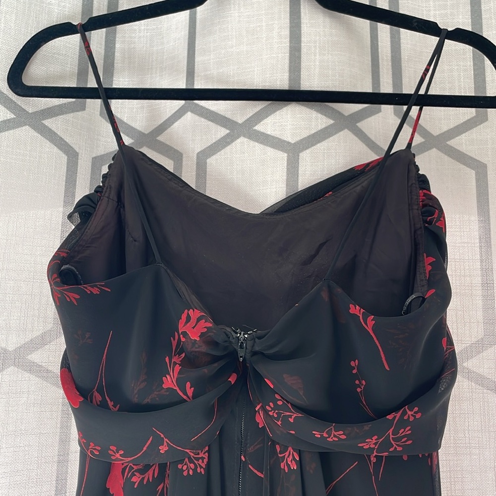 Vintage Betsy & Adam by Jaslene Black/Red Floral Formal Dress - Picture 5 of 9